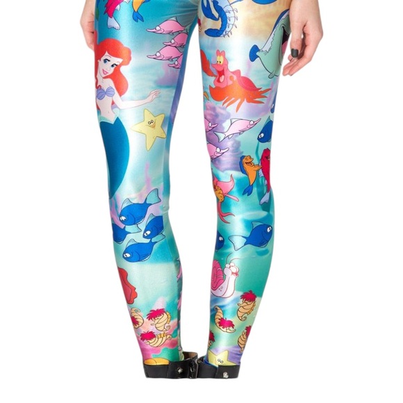 Blackmilk Disney The Little Mermaid Leggings pants sz Small - multicolored - Picture 14 of 16
